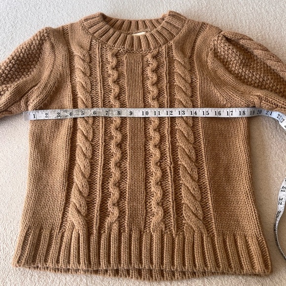 NWT Elie Tahari Camel Cable Knit Sweater M - Picture 10 of 12